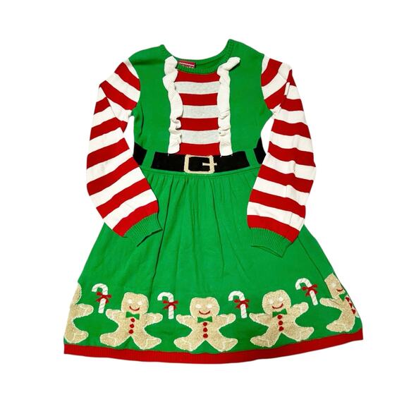 Well Worn Gingerbread Elf Holiday Sweater Dress Size 6 - Picture 1 of 6